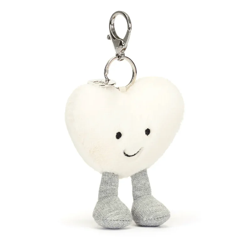 Sweet and endearing Jellycat stuffiesAmuseable Cream Heart Bag Charm