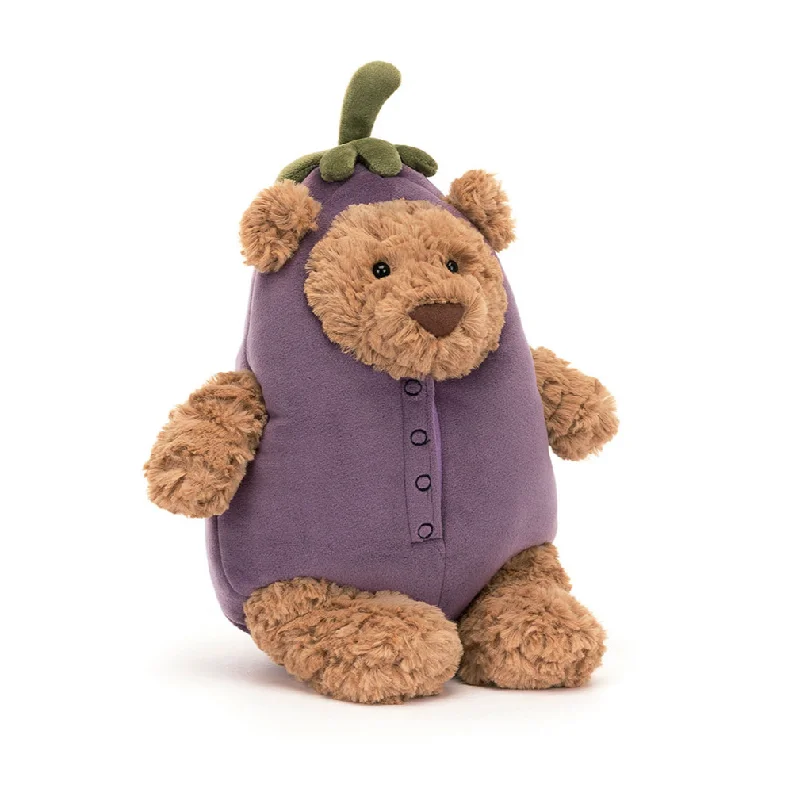 Adorable and plush Jellycat emotional support friendsBartholomew Bear Aubergine