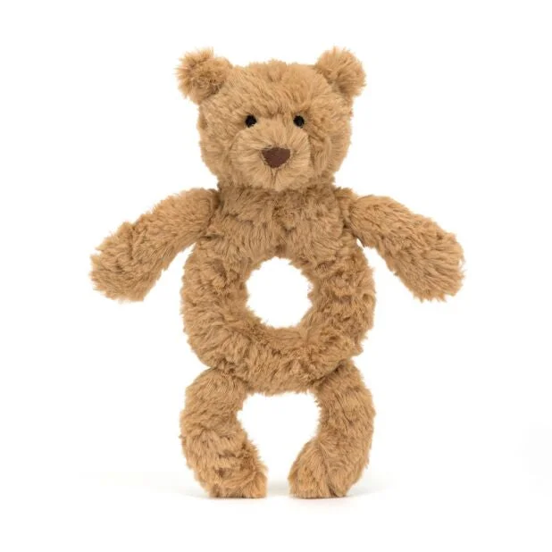 Adorable and gentle Jellycat friendsBartholomew Bear Ring Rattle