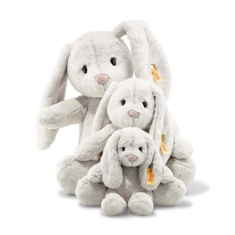 Huggable and cozy plush toysSoft Cuddly Friends Hoppie rabbit from Steiff Available in 4 sizes