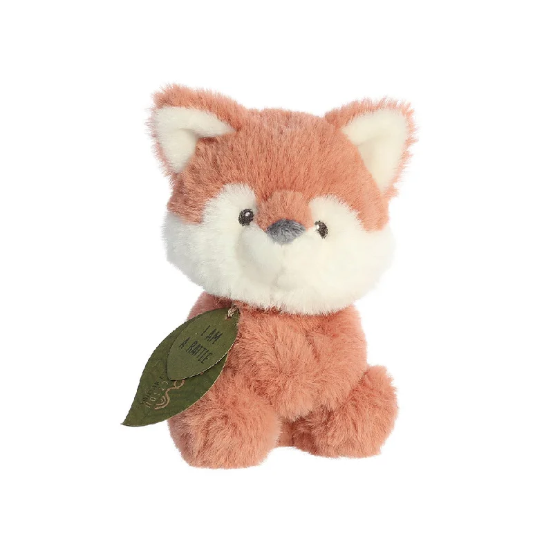 Cheerful and happy stuffed figuresEbba Eco Francis Fox Baby Rattle
