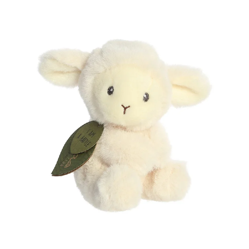 Cuddly and comforting plush charactersEbba Eco Laurin Lamb Rattle Soft Toy