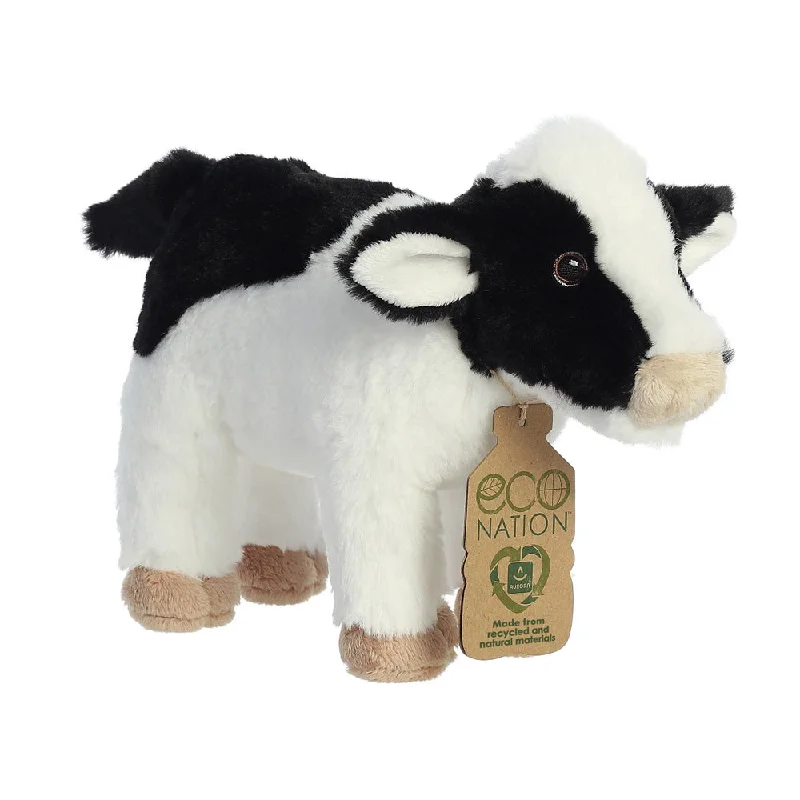 Playful and cheerful stuffed creaturesEco Nation Cow Soft Toy