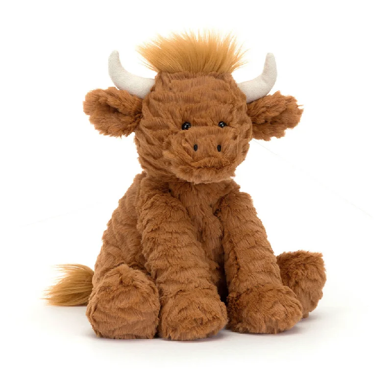 Huggable and charming Jellycat beloved by all ages.Fuddlewuddle Highland Cow