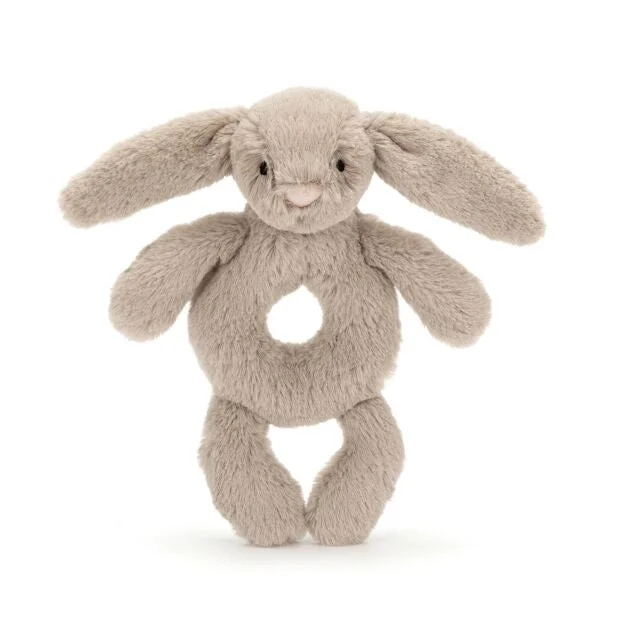 Cuddly and snuggly Jellycat snuggle partnersJellycat Bashful Beige Bunny Ring Rattle