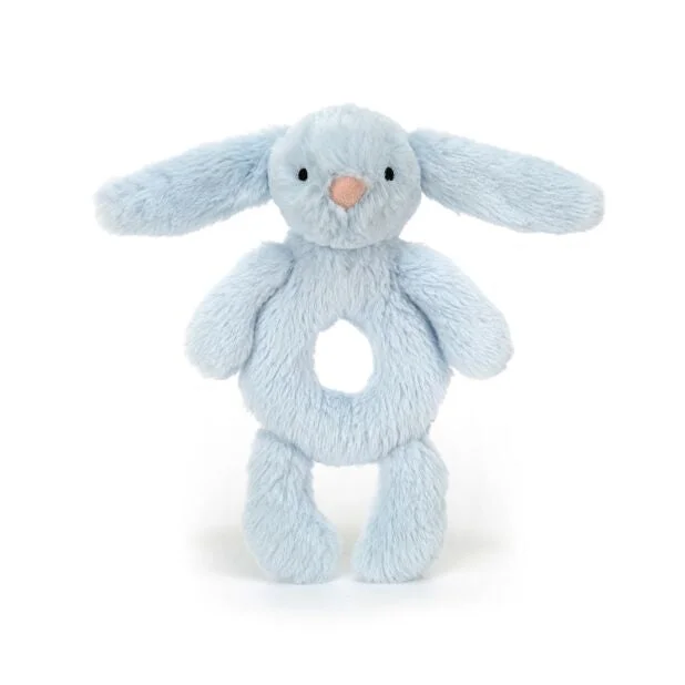 Huggable and comforting Jellycat creationsJellycat Bashful Blue Bunny Ring Rattle