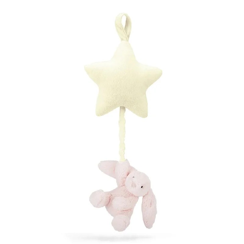 Playful and cheerful stuffed creaturesJellyCat Bashful Pink Bunny Star Musical Pull