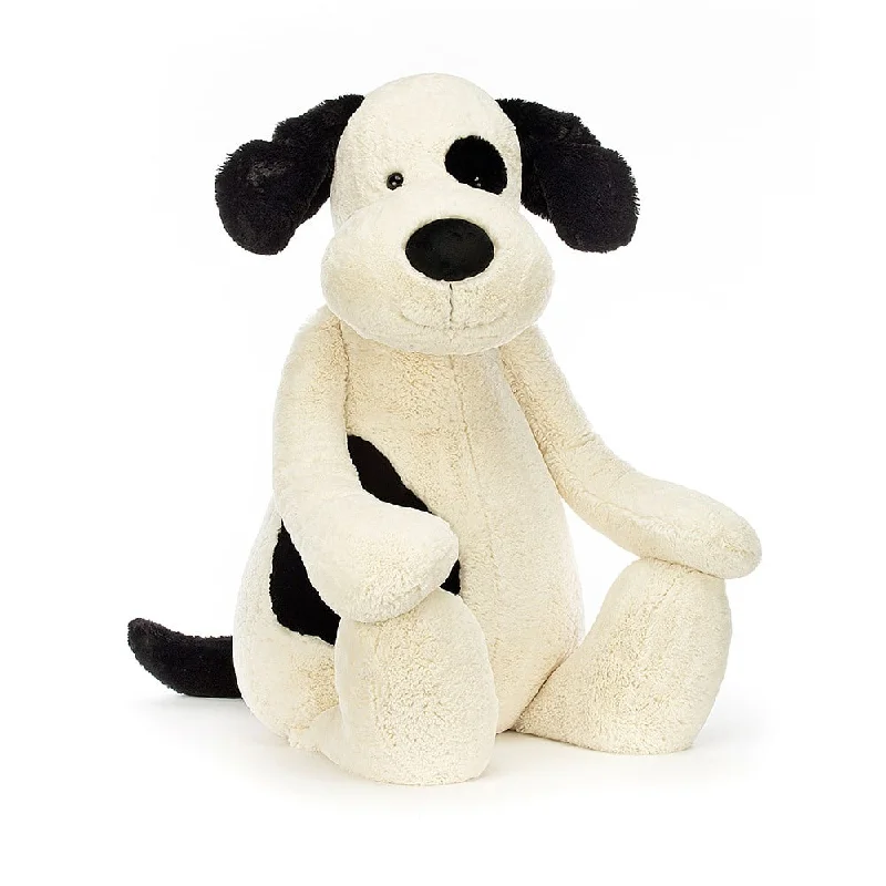 Cozy and gentle Jellycat attention to detailJellycat Giant Bashful Black & Cream Puppy