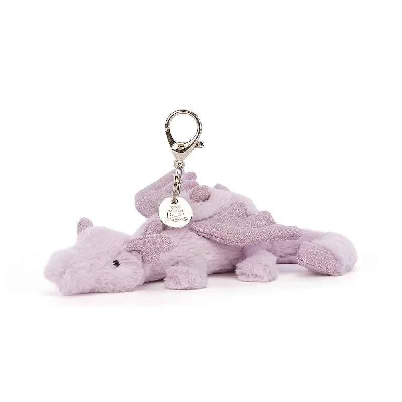 Adorable and snuggly Jellycat toysJellycat Lavender Dragon Bag Charm