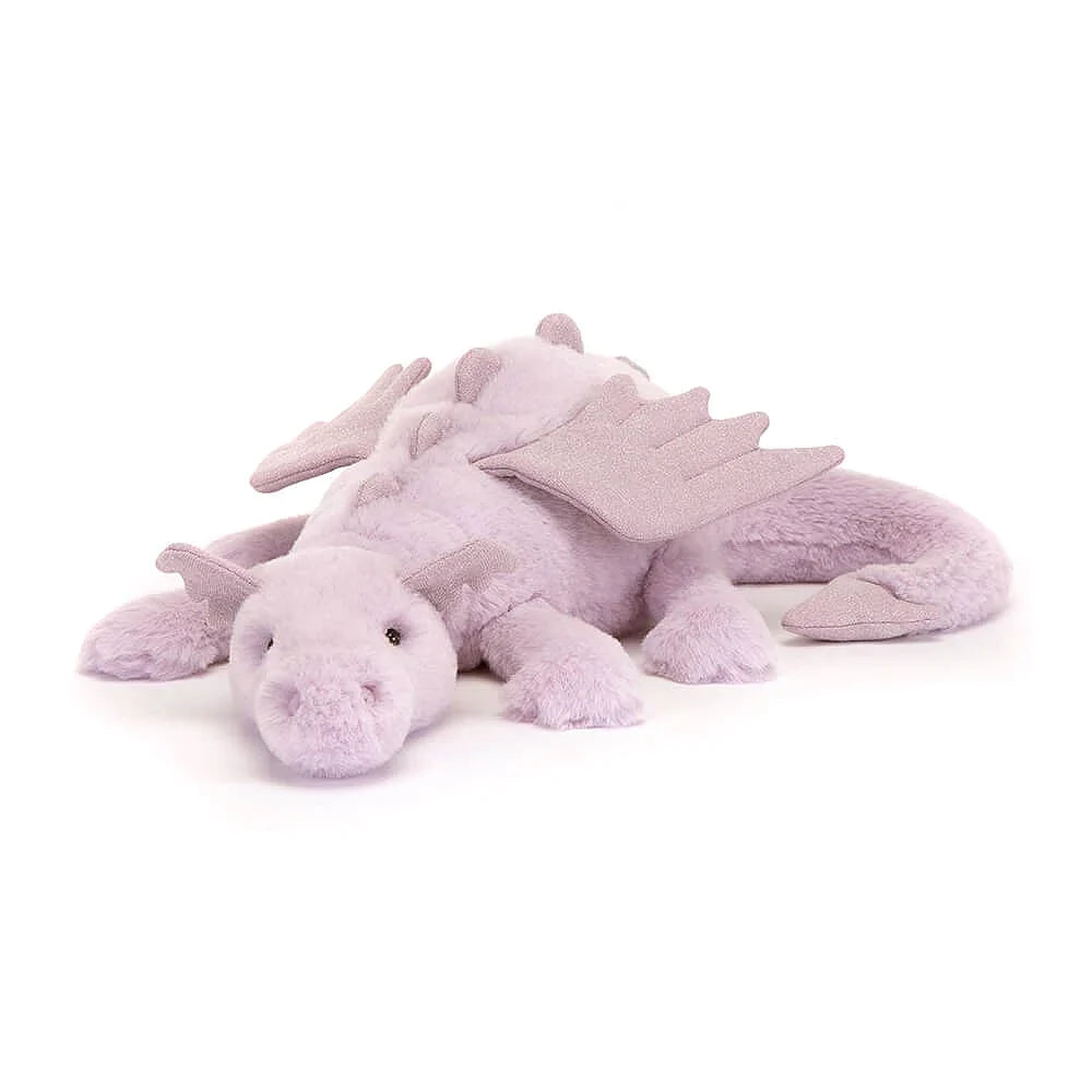Adorable and snuggly Jellycat toysJellycat Lavender Dragon Huge