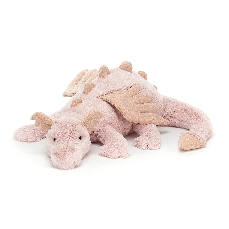 Huggable and charming Jellycat beloved by all ages.Jellycat Rose Dragon Medium