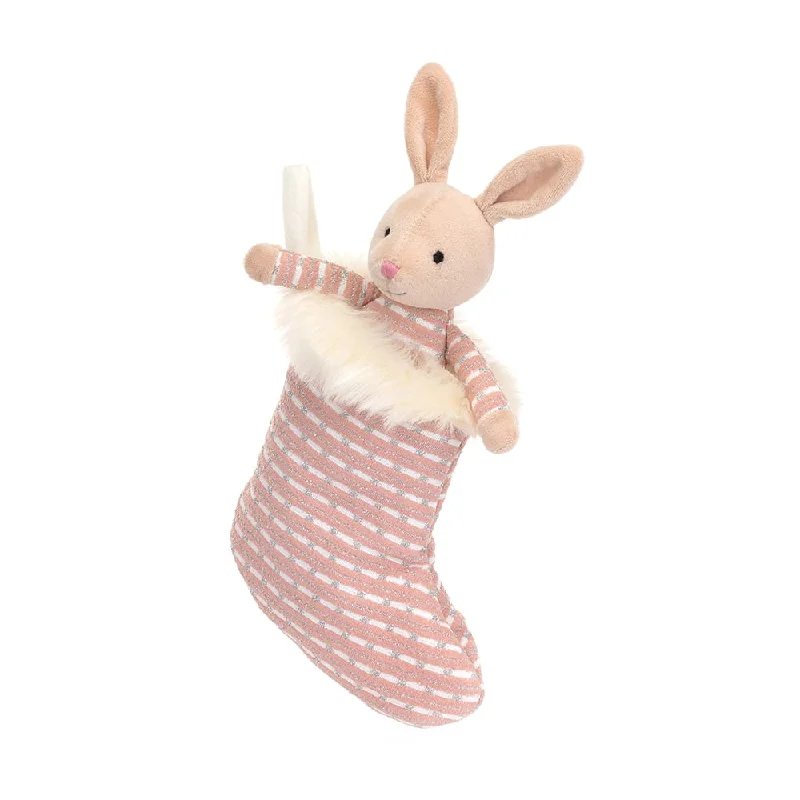 Cuddly and delightful Jellycat naptime buddiesJellycat Shimmer Stocking Bunny