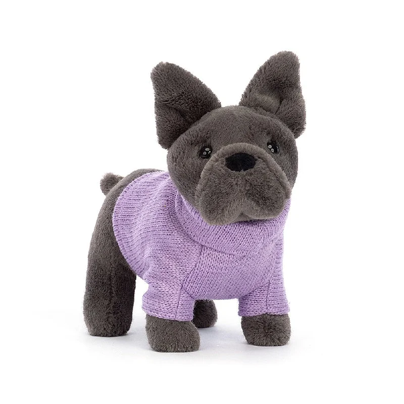 Adorable and gentle Jellycat friendsJellycat Sweater French Bulldog Purple