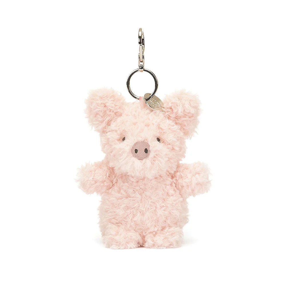 Adorable and plush Jellycat emotional support friendsLittle Pig Bag Charm
