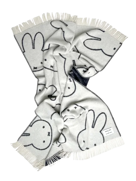 Huggable and cozy plush toysMiffy Blanket White Black