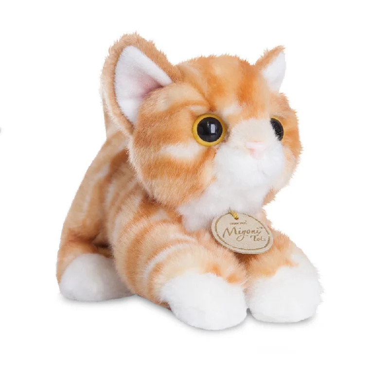 Playful and cheerful stuffed creaturesMiYoni Orange Tabby Cat Soft Toy