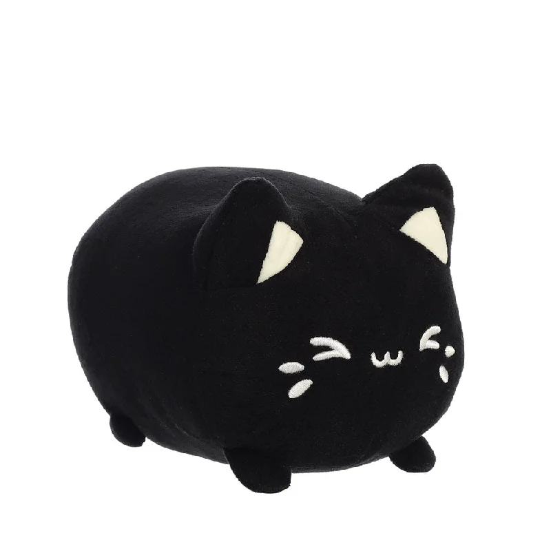 Adorable and charming plush figuresTasty Peach Black Sesame Meowchi Soft Toy
