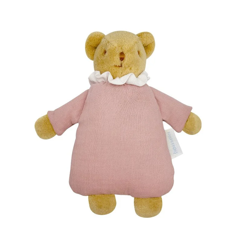 Huggable and cozy plush toysTrousselier Ours Nid D'ange Avec Hochet 20cm - Coton Bio Vieux Rose Huggable and cozy plush toysTrousselier Ours Nid D'ange Avec Hochet 20cm - Coton Bio Vieux Rose