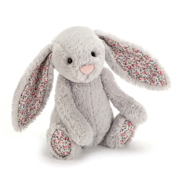 Adorable and plush Jellycat emotional support friendsSilver Bashful Blossom Bunny - Medium
