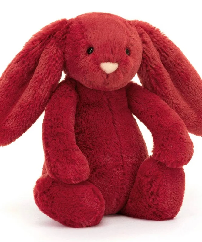 Plush and comforting Jellycat figuresBashful Cranberry Bunny Little
