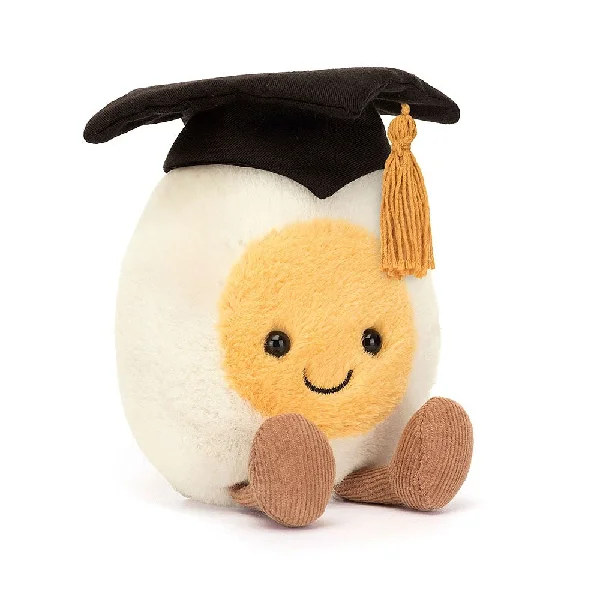 Cuddly and endearing Jellycat timeless appealJellycat Amuseables Graduation Boiled Egg Plush Cuddly and endearing Jellycat timeless appealJellycat Amuseables Graduation Boiled Egg Plush