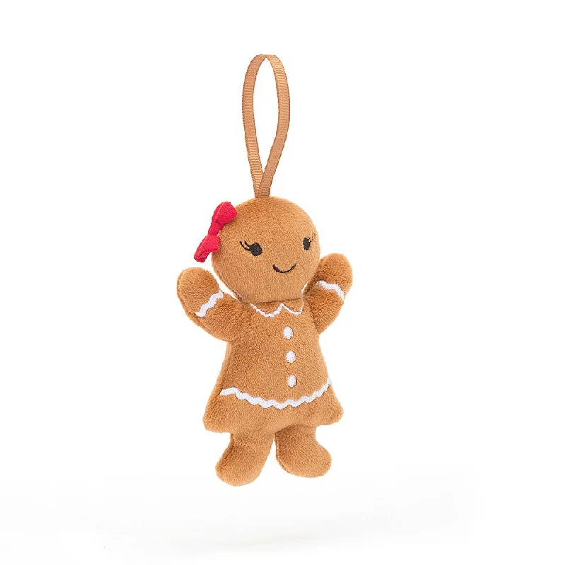 Soft and cozy Jellycat high-quality craftsmanshipFFH6GW Festive Folly Gingerbread Ruby Soft and cozy Jellycat high-quality craftsmanshipFFH6GW Festive Folly Gingerbread Ruby