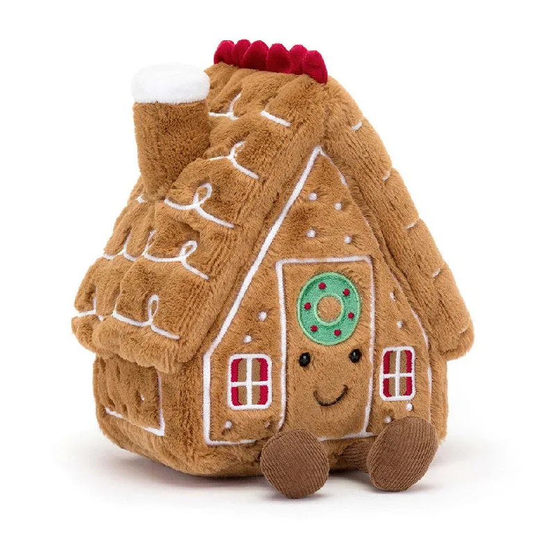 Cozy and gentle Jellycat attention to detailJellycat Amuseables Gingerbread House Plush Cozy and gentle Jellycat attention to detailJellycat Amuseables Gingerbread House Plush