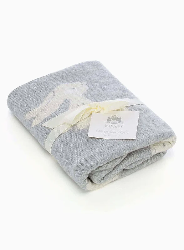 Adorable and snuggly Jellycat toysJellycat Bunny Blanket in Grey