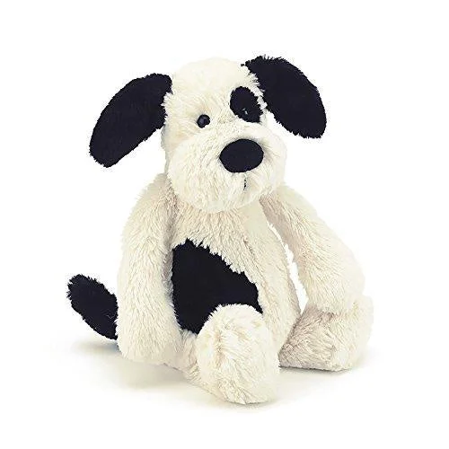 Sweet and endearing Jellycat stuffiesBashful Black & Cream Puppy Medium