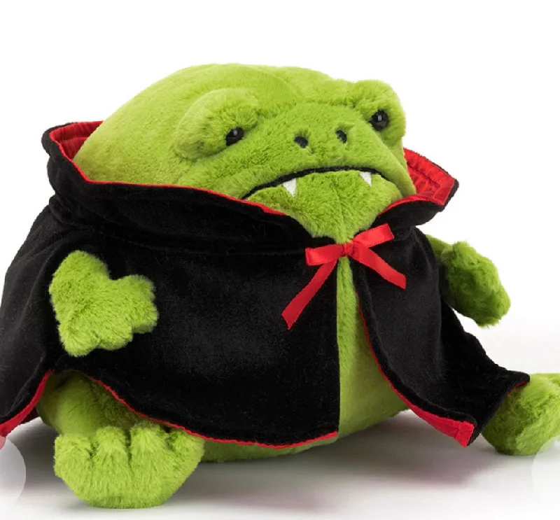 Cuddly and endearing Jellycat timeless appealRicky Rainfrog Vampire