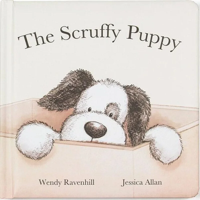 Cuddly and snuggly Jellycat snuggle partnersScruffy Puppy Book