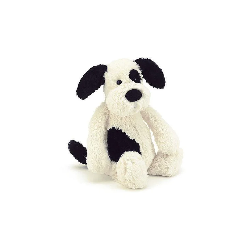 Cozy and gentle Jellycat attention to detailSmall Bashful Black And Cream Puppy