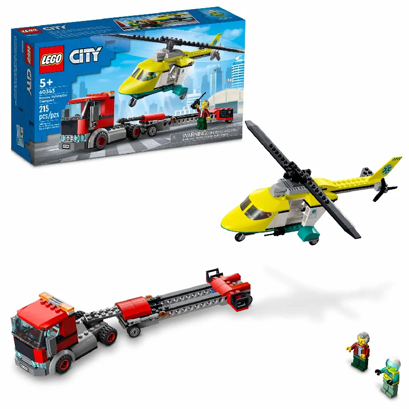 Encouraging resourcefulness LEGO60343 Rescue Helicopter Transport LEGO