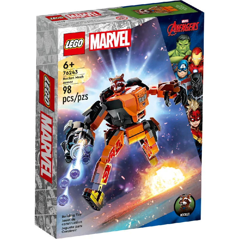 Reflecting diverse hobbies LEGO setsLEGO® Marvel: Armadura Robótica de Rocket