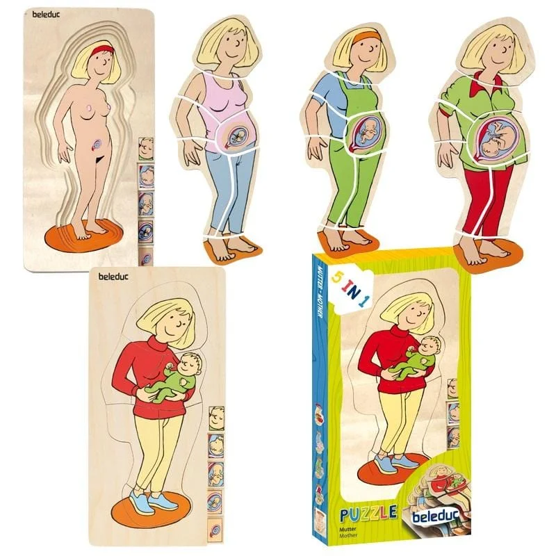 playful wooden toys                  Beleduc Mother Layer Puzzle