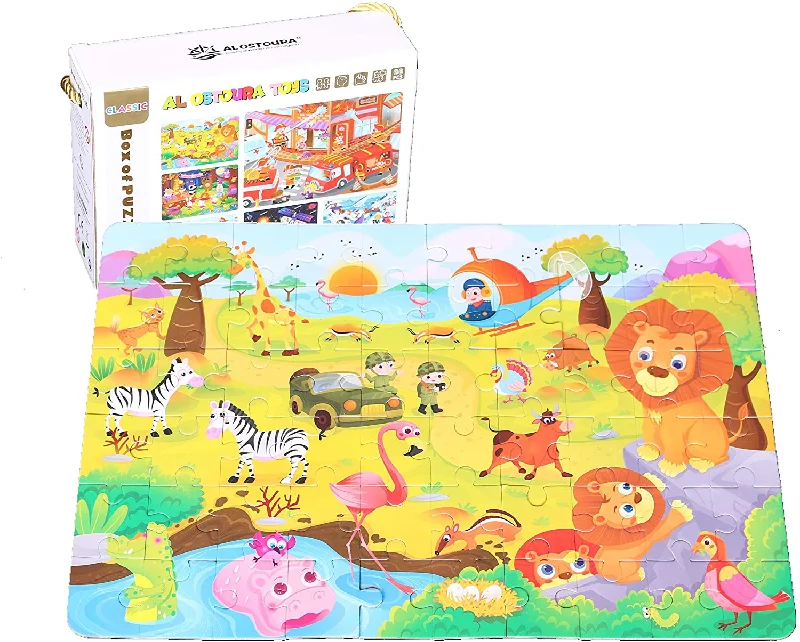 sturdy and reliable wooden toys that provide hours of fun                   Box of Puzzle Happy Zoo