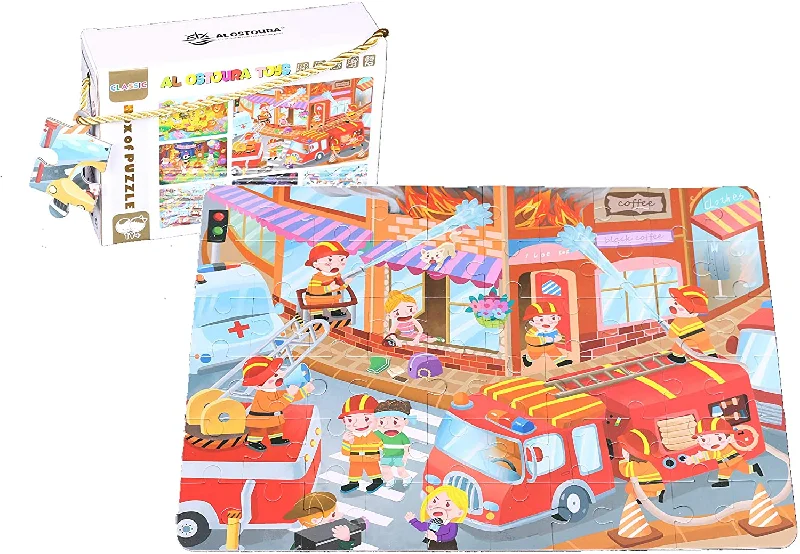 safe wooden toys for babies              Box of Puzzle Hero Fireman