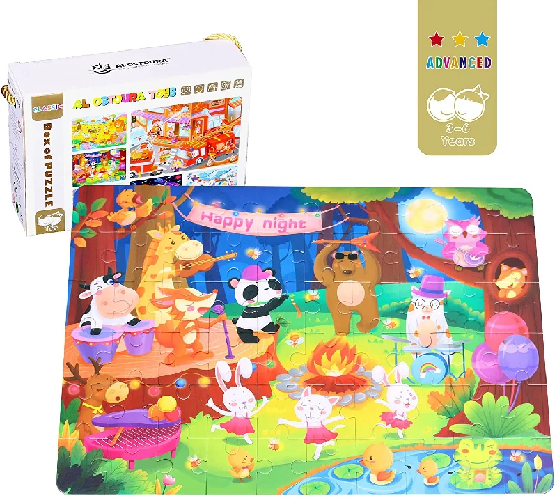 sturdy construction wooden toys                   Campfire Night 60Pieces Jigsaw Puzzle