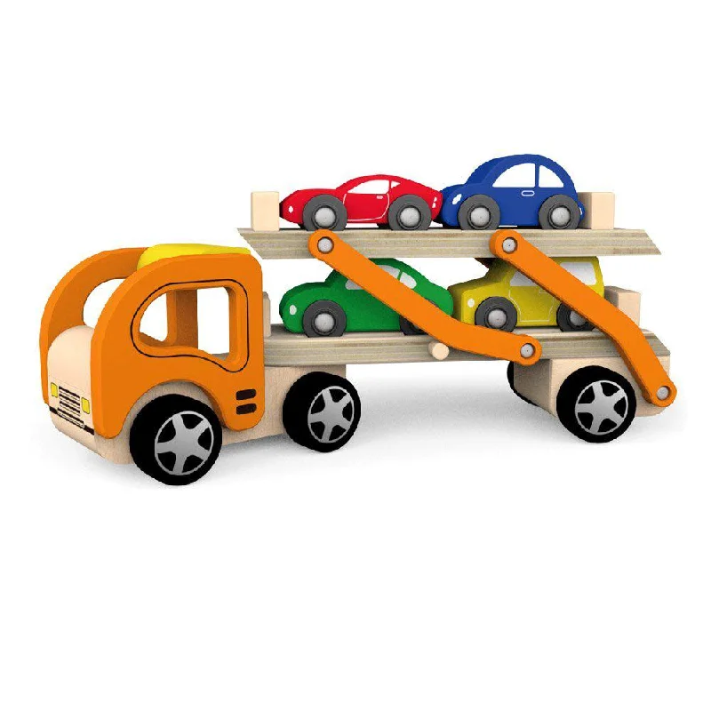 beautifully detailed wooden toys                  Car Carrier