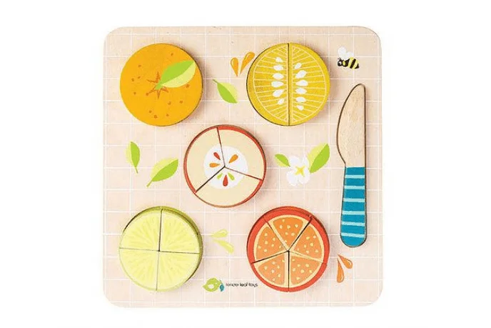 enchanting and whimsical wooden toys for children                   Citrus Fractions Board