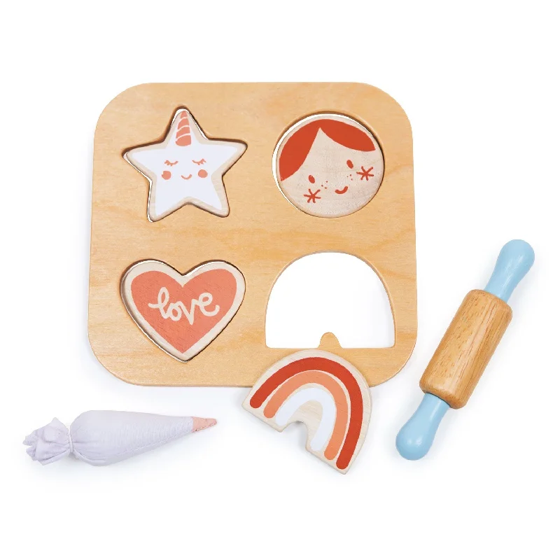 safe and non-toxic wooden toys that parents can trust                   Cookie Cutting Set