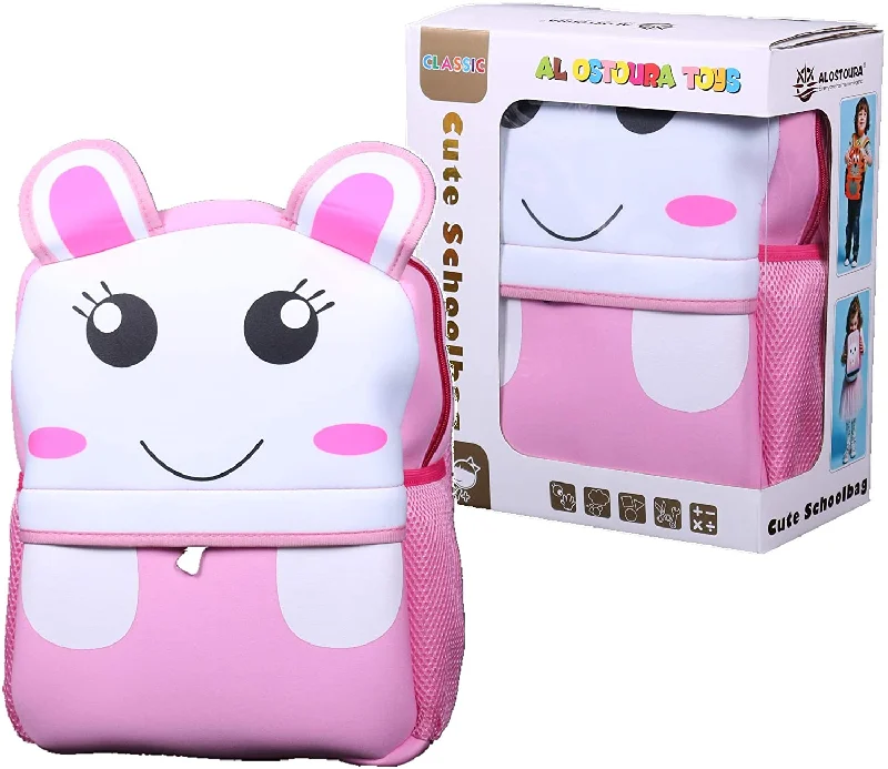 eco-conscious and sustainable wooden toys for children                   Cute School Bag-Pink Animal