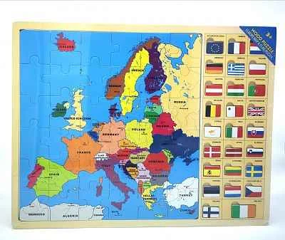 timeless classic wooden toys                   Europe Maps & Flags Jigsaw Puzzle