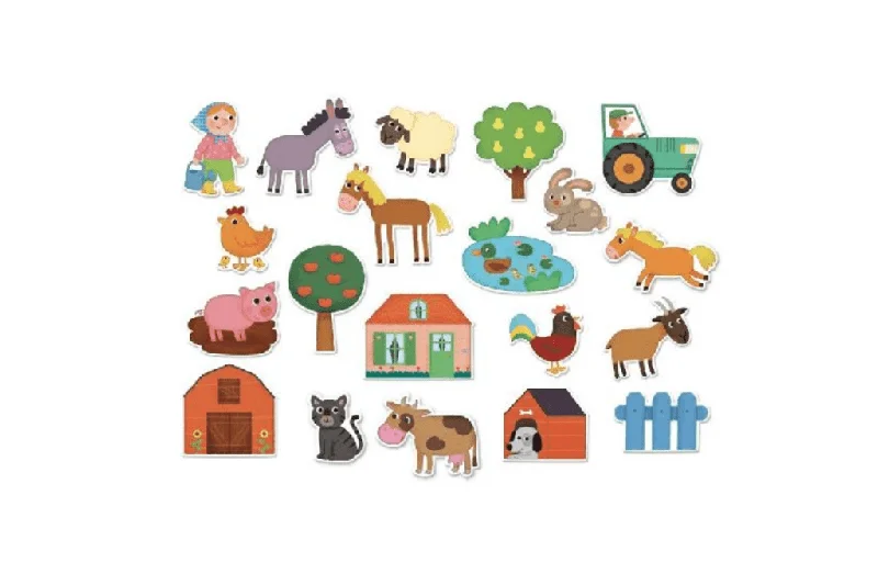 engaging wooden toys                   Farm Magnets by Vilac