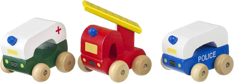 thoughtfully crafted and safe wooden toys                   First Emergency Wooden Vehicles
