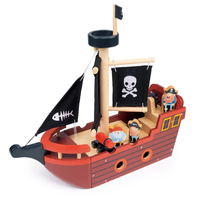 historically inspired wooden toys that teach history                   Fishbones Pirate Ship