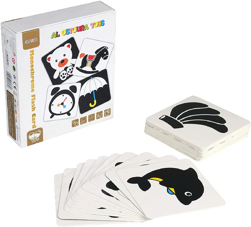 robust and engaging wooden toys for kids                   Flash matching cards (monochrome)