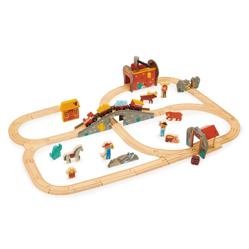 safe wooden toys for babies              Gold Mine Train Set