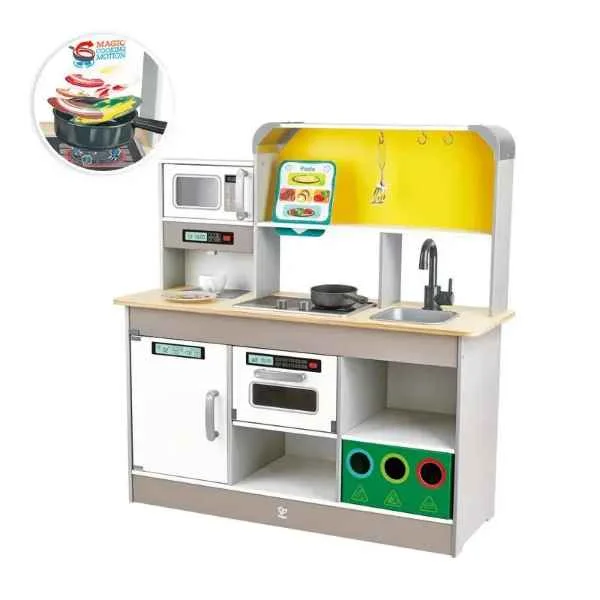 tactile wooden toys                   Hape Deluxe Kitchen Playset With Fan Fryer