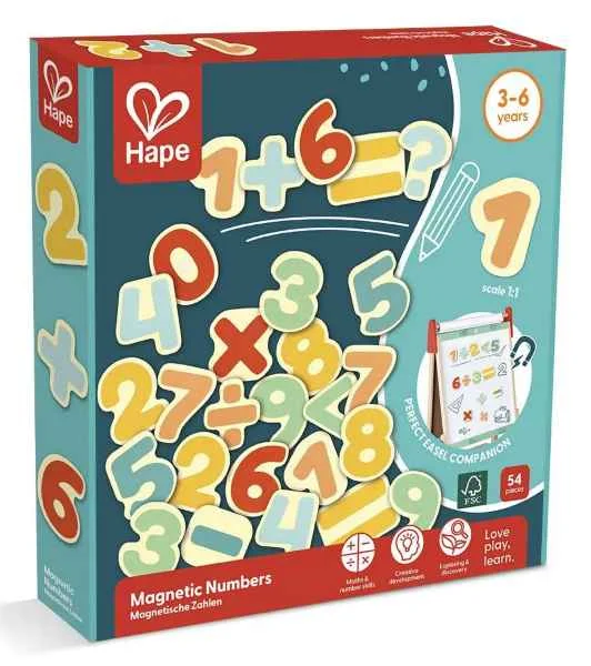 sturdy construction wooden toys                   Hape Magnetic Number